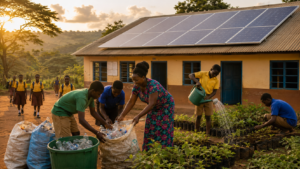 Climate change foundation in Ghana promoting community-based climate action through tree planting, recycling education, clean energy projects, school environmental clubs, and sustainability programmes for underserved communities.. Serene Future Foundation clean water and sanitation initiative in Ghana designed to support vulnerable communities, improve public health, promote dignity, and attract donors looking to fund WASH projects in Africa.