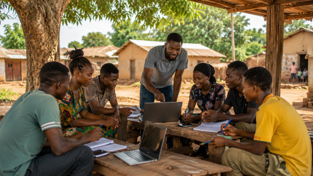 Youth empowerment programme in Ghana helping young people build confidence, digital literacy, employability skills, entrepreneurship knowledge, leadership capacity, and practical life skills for future opportunities.