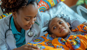 Nutrition and hygiene awareness under maternal and child health projects in Ghana led by Serene Future Foundation.
